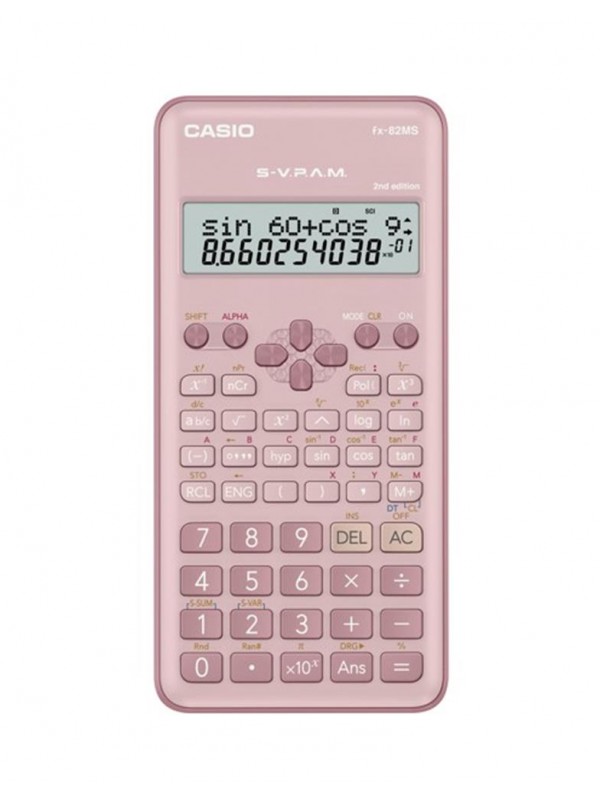 Casio FX-82MS-2-PK-W-DTF Versiyon Bilimsel Pembe Fonksiyonlu Hesap Mak&hellip;