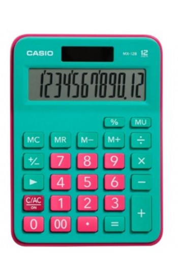 Casio MX-12B-GNRD Yeşil+Pembe 12 Hane Masa Üstü Hesap Makinesi…